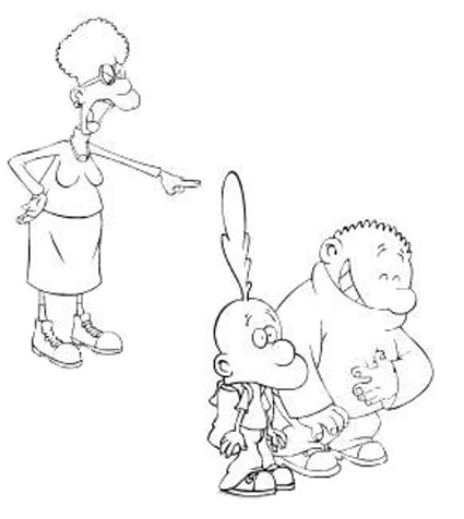 coloriage la maitresse gronde titeuf